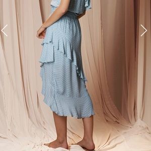 The Jetset Diaries Skirts - The Jetset Diaries Mohea Midi Skirt Blue Polka Dot The Jetset Diaries Skirts - The Jetset Diaries Mohea Midi Skirt Blue Polka Dot